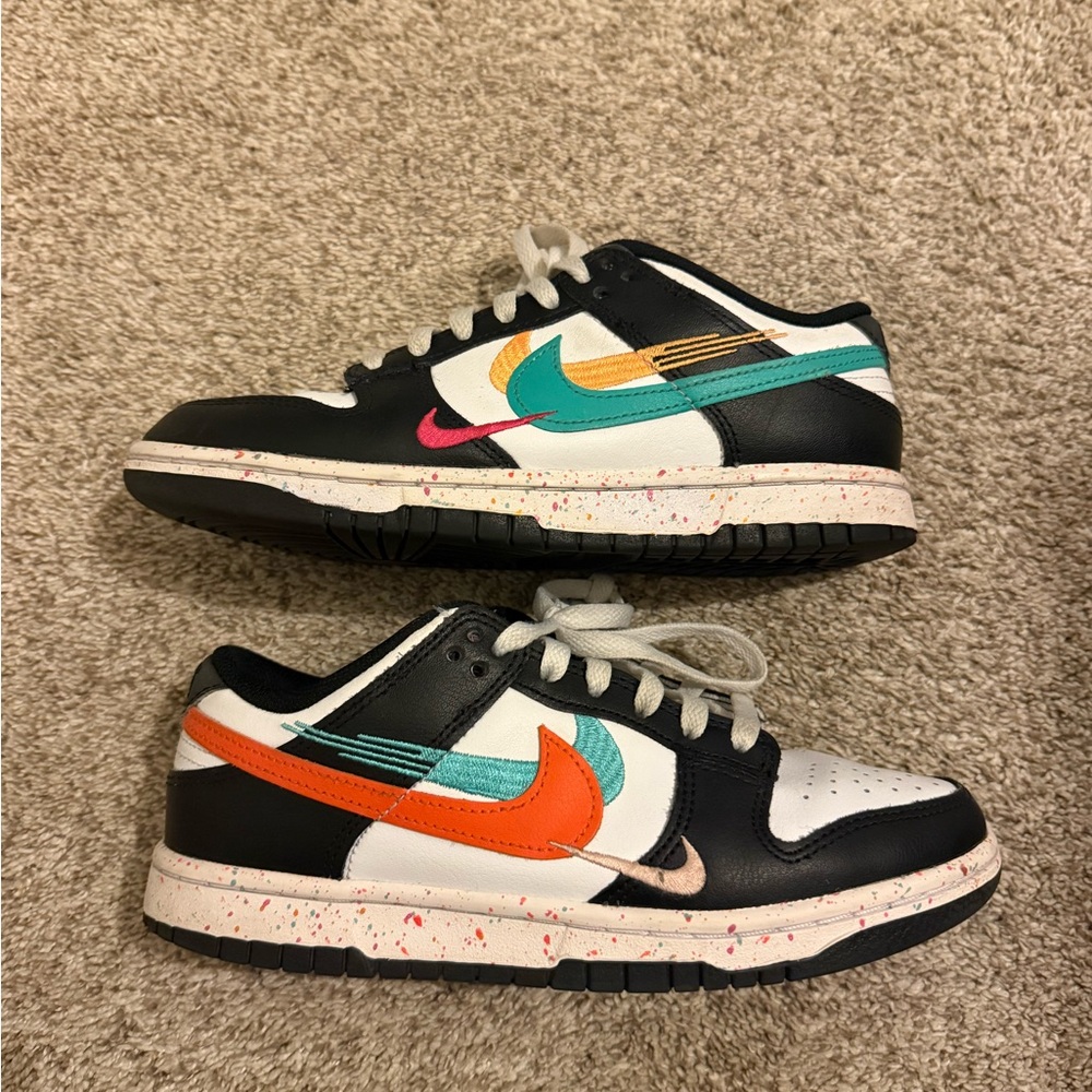 Nike Kids Sneakers in Black, White, and Multicolor